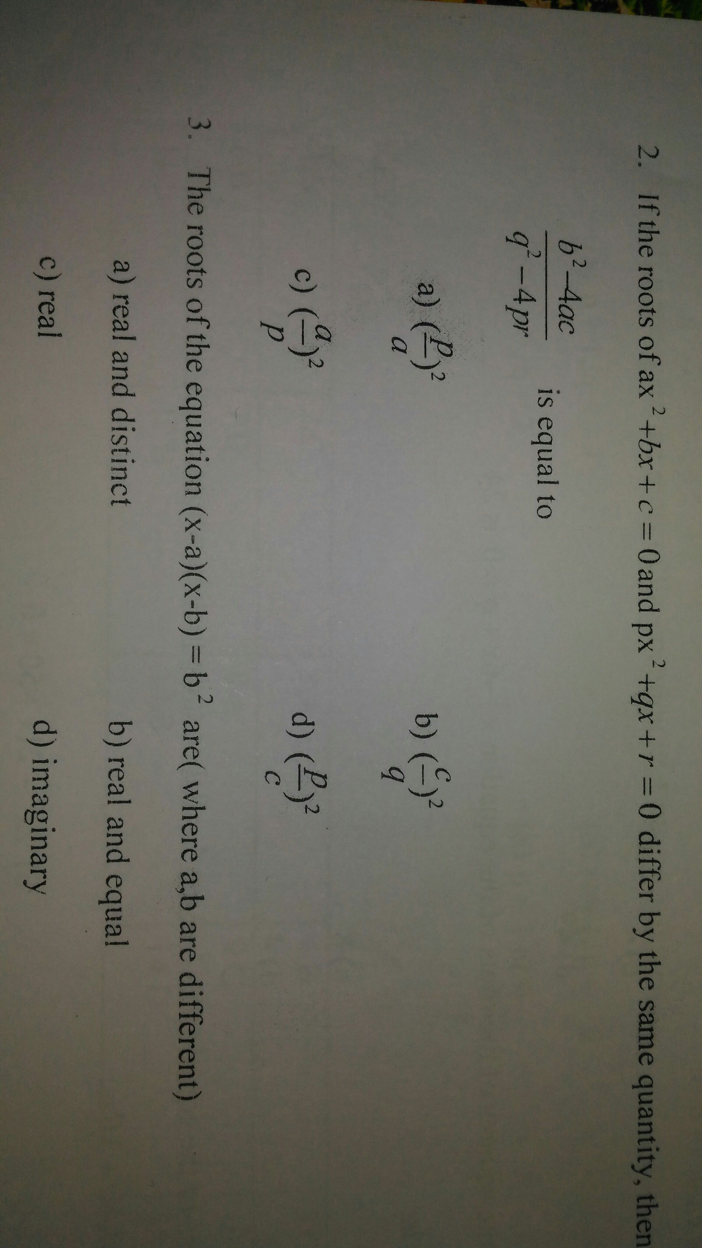 Question image for Pls tell me the answers for these two questions as